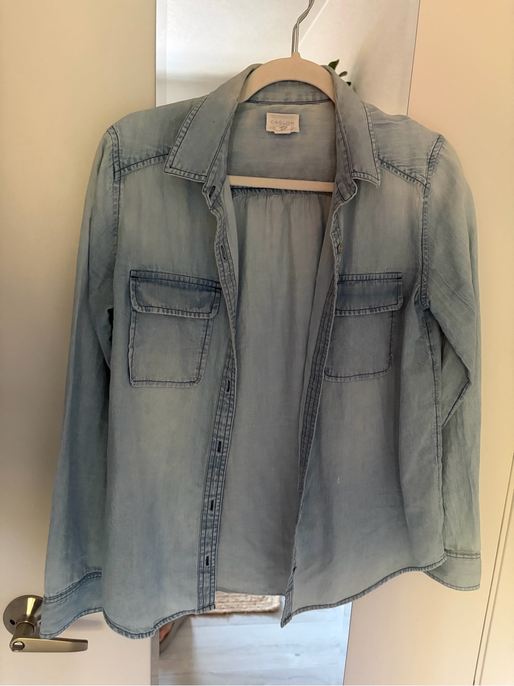 Caslon Light Blue Chambray Shirt